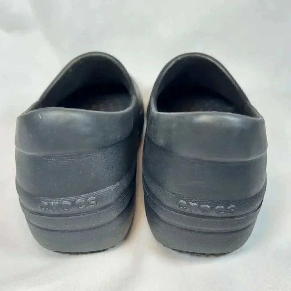 Crocs Size 6W Black Clogs Dual Comfort Nursing Work Clogs Slip On - Picture 5 of 9